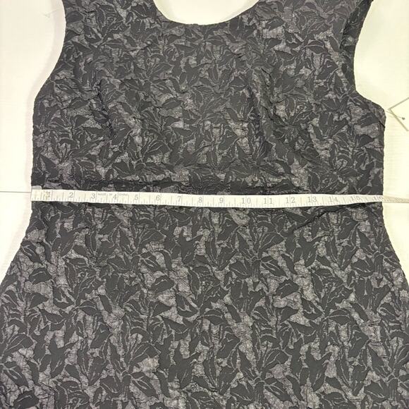NWT Calvin Klein Textured Black Midi Dress Size 12 QQ0840 - Picture 7 of 10